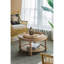 D 29,7 po x 16,5 po, tabel latéral à 2 niveaux, tabel d'extrémité naturel pour vestibule de chambre à coucher, brun