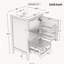 Meuble-lavabo autoportant de 20 po avec comptoir d'évier, armoire en panneau de fibres à densité moyenne avec 1 porte, 1 tiroir, tablette de porte et patins réglables, blanc