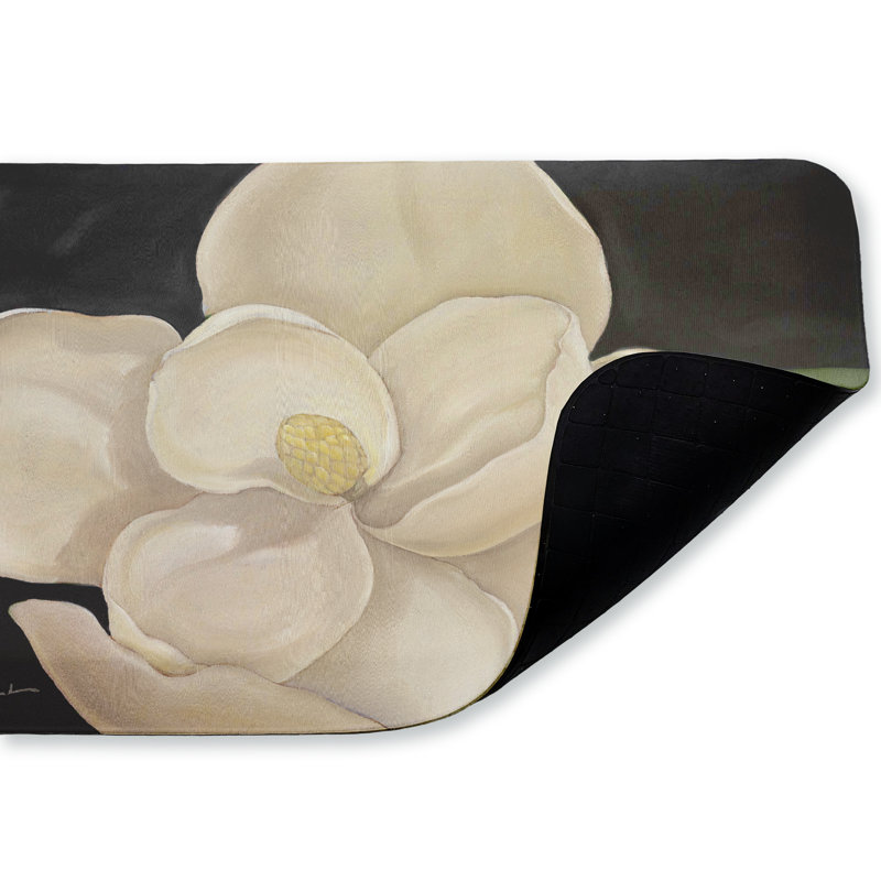 Tapis de sol rétro imprimé Magnolia Grandiflora, par Paul Brent, 30 po x 18 po