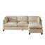 Canapé modulaire en L 96,5 pouces avec repose-pieds, tissu en chenille doux, rangement et sièges confortables pour le salon-129584182-129584184