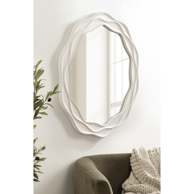 Miroir mural en bois