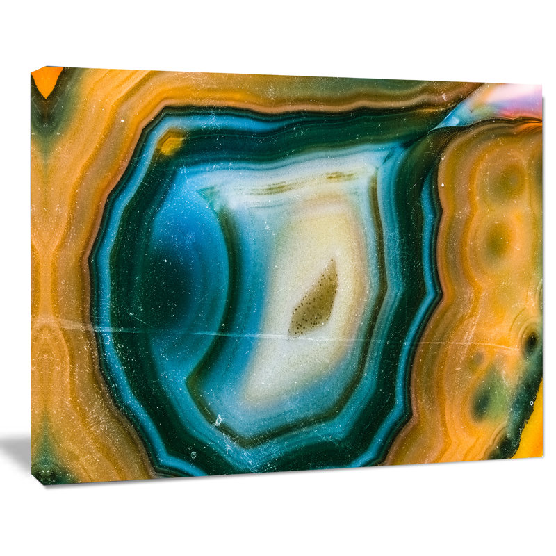 « coloré agate pattern », impression sur toile tendue, H 12 po x l 20 po