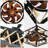Magdelana 18" Vintage Industrial Ceiling Fan with Lights and Remote, Reversible DC Motor