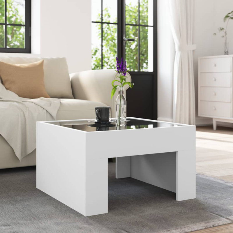 Cunera Coffee Table, White, 30cm H x 50cm L x 50cm W
