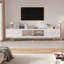 Simple cream style solid wood TV cabinet-105897410