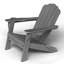 Fauteuil Adirondack pliable surdimensionné en PEHD résistant aux intempéries avec porte-gobelet-1045096343
