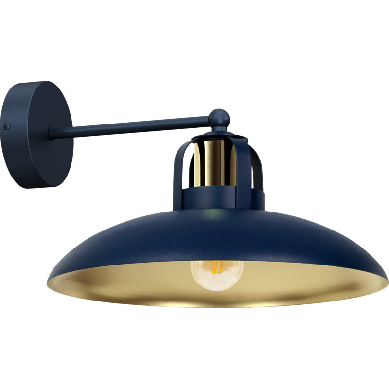 Felix Steel Wall Sconce, Blue/Gold