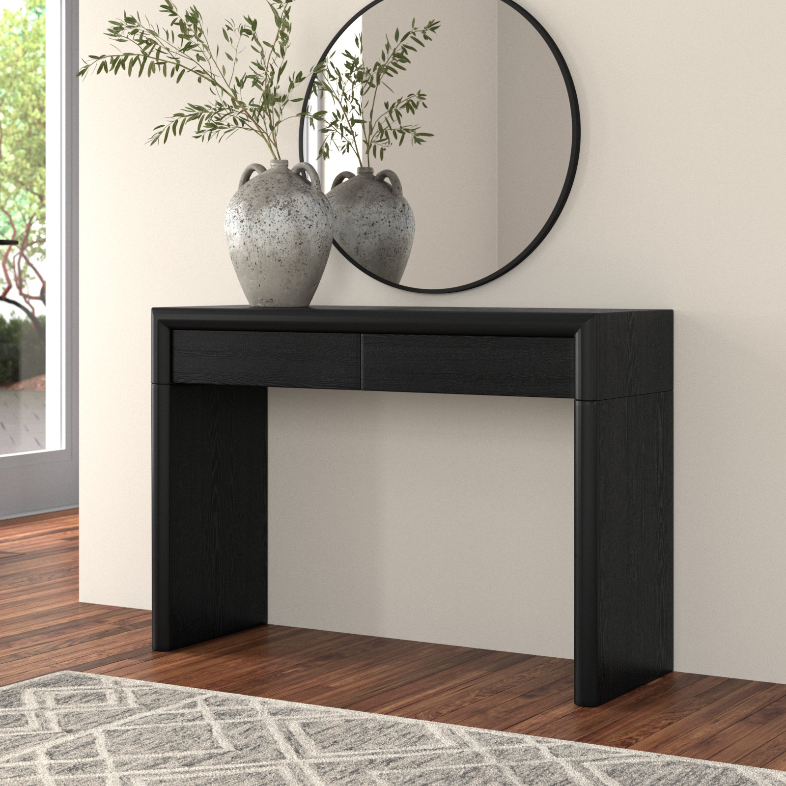 Valorie Console Table, Black