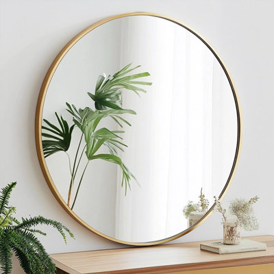 Circle Mirror, Round Mirror, Bathroom Mirror Circular, Round Wall Mirrors For Living Room, Bedroom, Bathroom, Washroom, Rustic, Vanity.