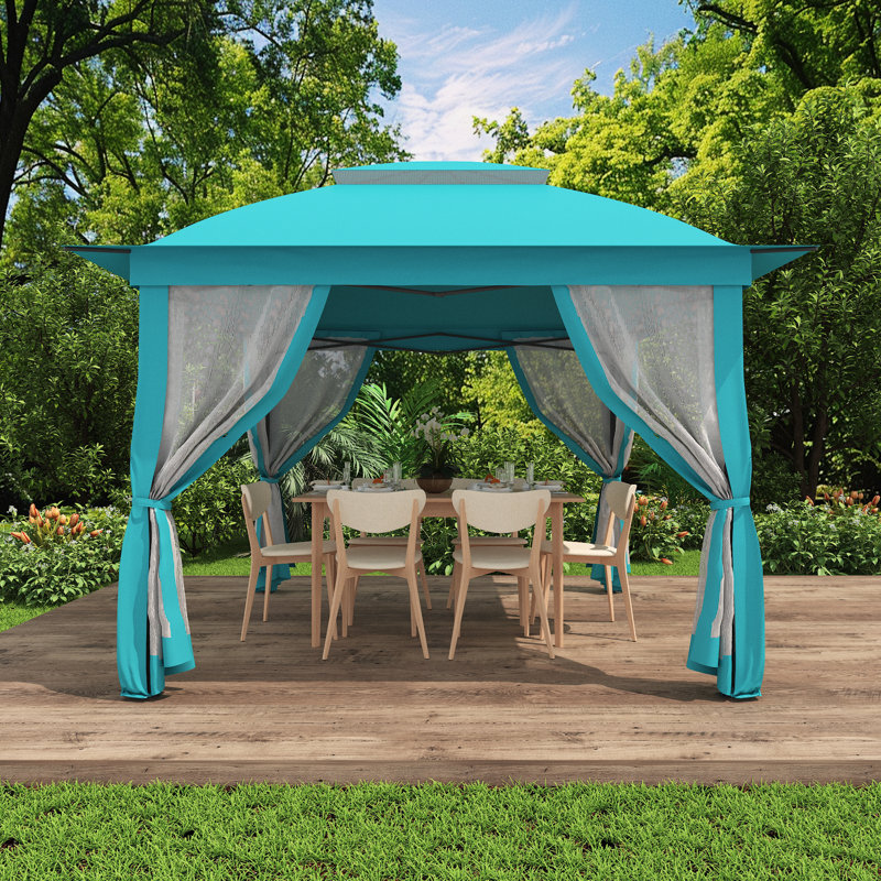 11 Ft. X 11 Ft. Pop Up Portable With Mosquito Netting, Teal