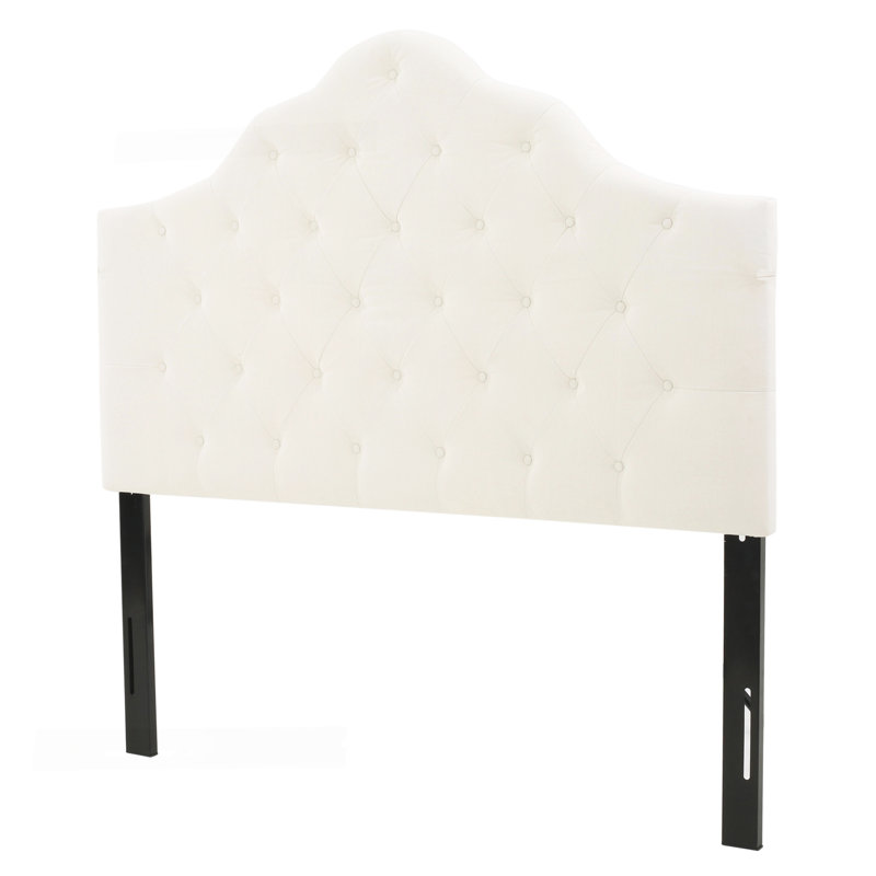 Tufted Upholstered Headboard Queen Size, Solid Wood Head Board With Durable Metal Legs, Adjustable Height Queen Headboard, Fabric Headboard In Modern Button Tuffted Design