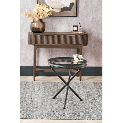 Tayley Glass Top End Table