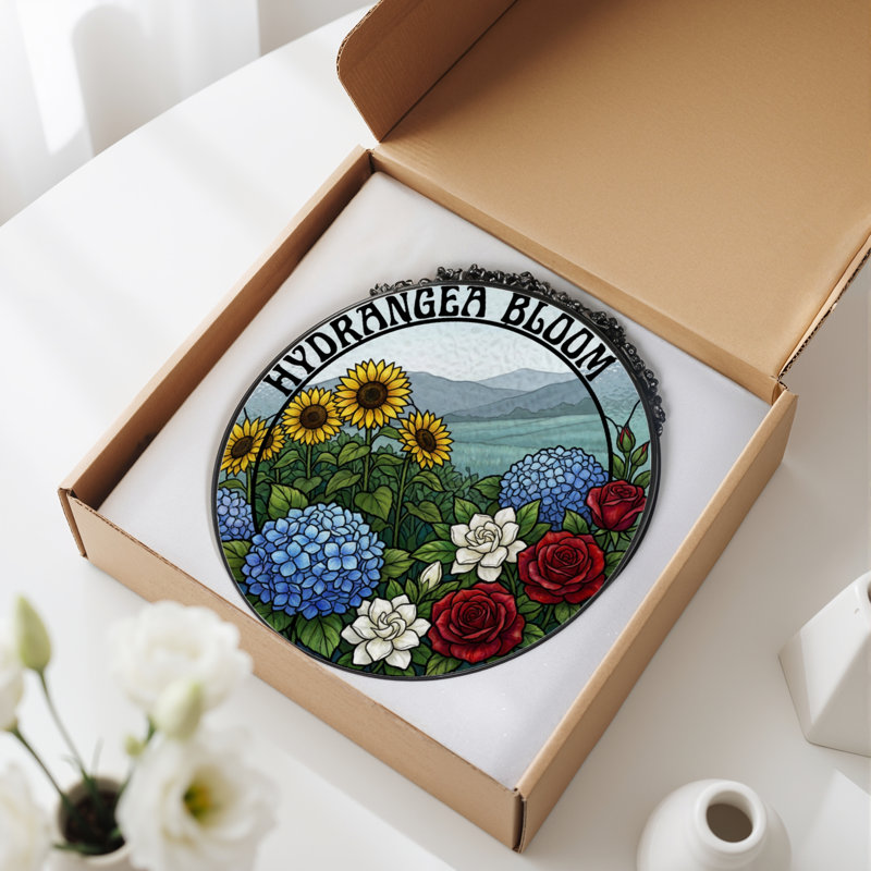 Panneau de vitrail de jardin 12 "H 12", H 12 po x l 12 po