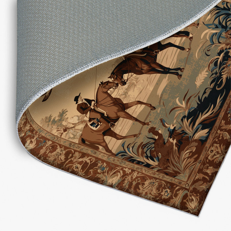 Tapis d'intérieur et d'extérieur brun français, Rectangulaire 2 pi x 3 pi