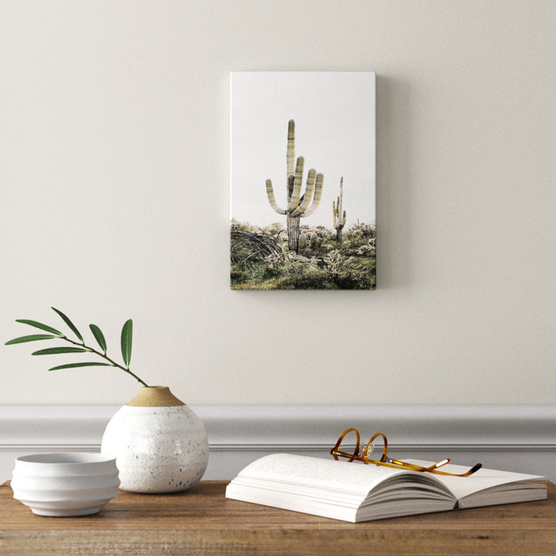 « rosé timide cactus », photographie, H 12 po x l 8 po x P 0,75 po, Toile tendue
