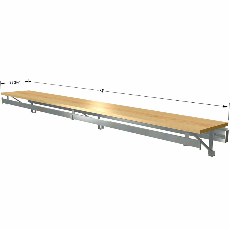 Système de rangement à tablette simple, Érable, H 8,5 po x l 84 po x P 11,75 po