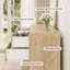 Commode 6 tiroirs double l 47,2 po avec bords arrondis, commode de chambre à coucher, commode en bois-275250559
