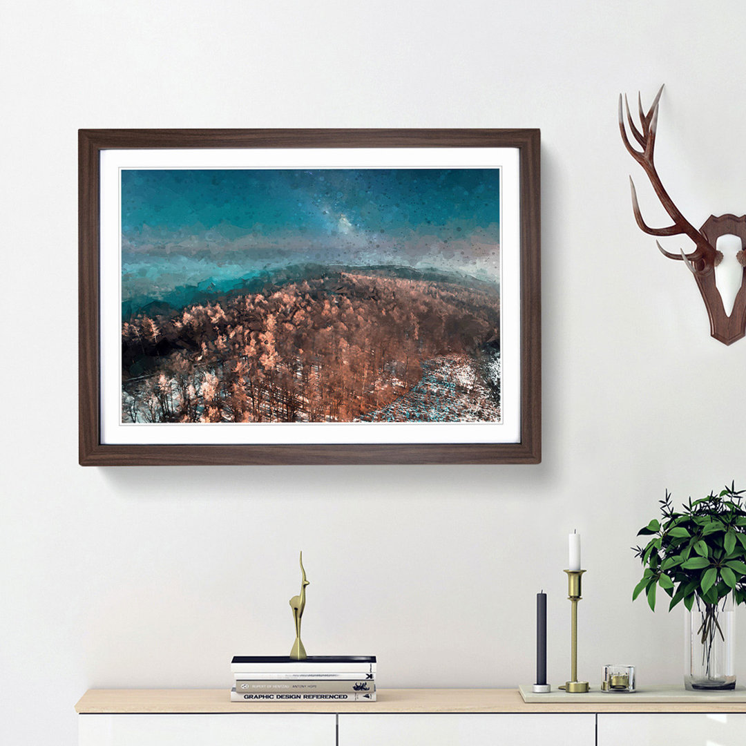 Stars Above Sopron in Hungary - Picture Frame Graphic Art Print