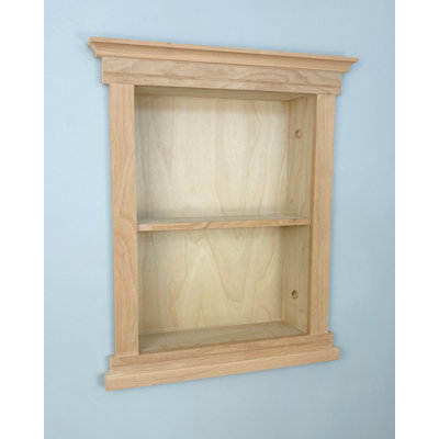 Tablette murale encastrée en bois Fox Hollow Furnishings 14x18 Elliot Craftsman