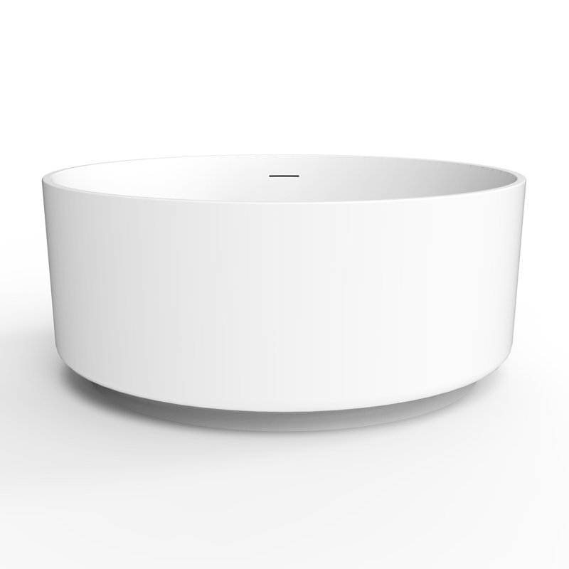 54.875'' x 54.875'' Freestanding Bathtub, Polished Brass