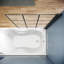 80mm W x 140mm H Hinged Framed Tub Door with Clear Glass