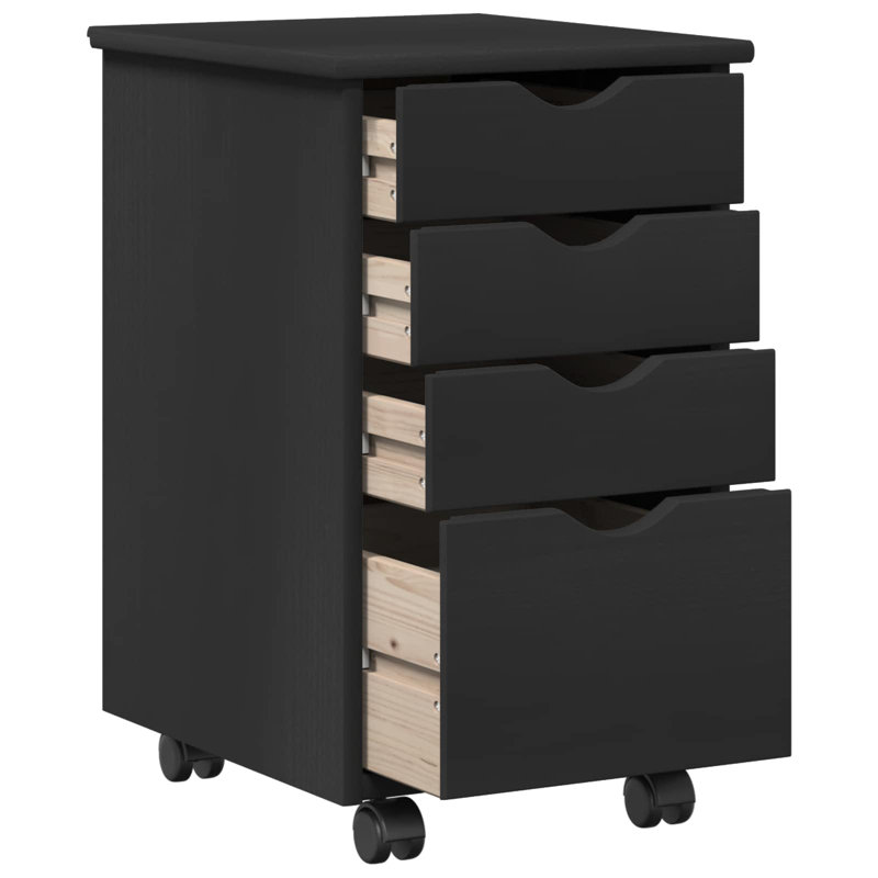 Solid Wood Standard Accent Chest, Black