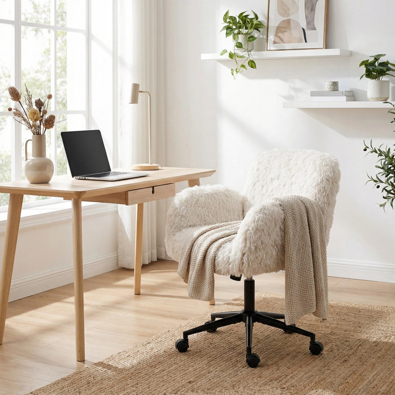 Chaise de bureau ergonomique avec accoudoirs réglables et fonction d'inclinaison