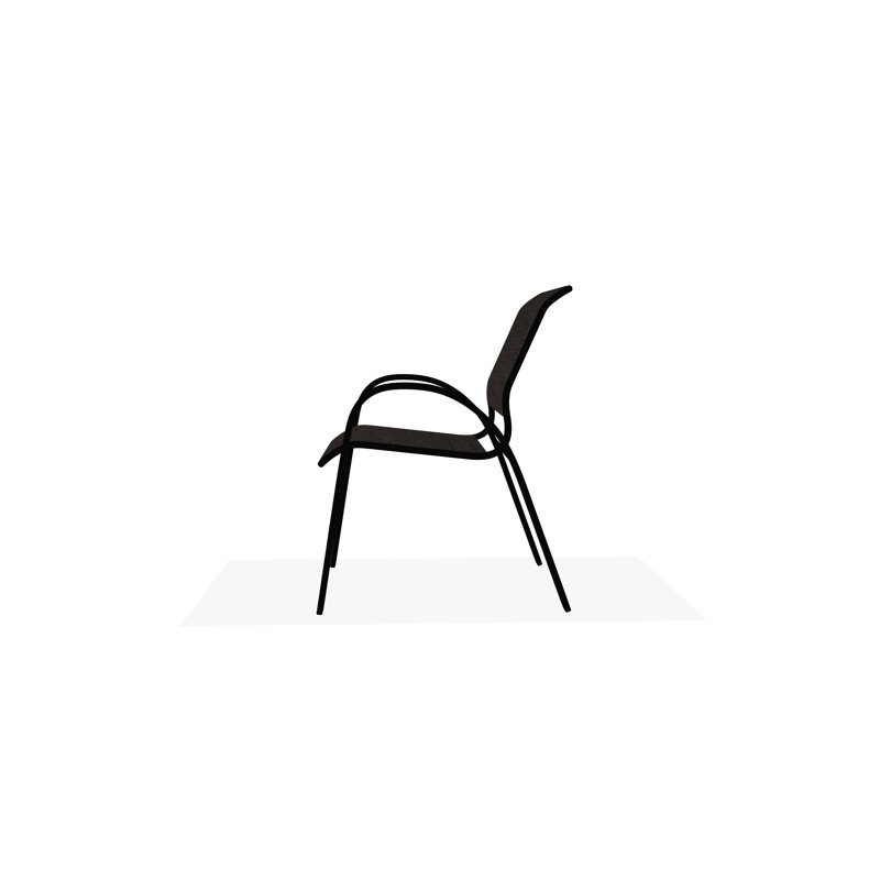 Aruba II Outdoor Dining Chair, James, Black
