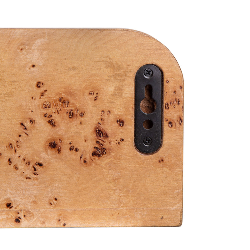 Burl Wood Floating Wall Shelf, Brown, 4.7" H x 18.9" W x 4.7" D