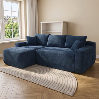 85" Modern Modular L-Shape Sectional Sofa with Chaise, No Assembly Required