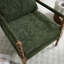 Fauteuil d'appoint en chenille, fauteuil d'appoint en broche avec accoudoirs couverts, fauteuil d'appoint de style campagne avec bois tourné (ensemble de 2)-635552019