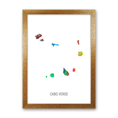Cabo Verde Watercolour Map by Michael Tompsett - Print