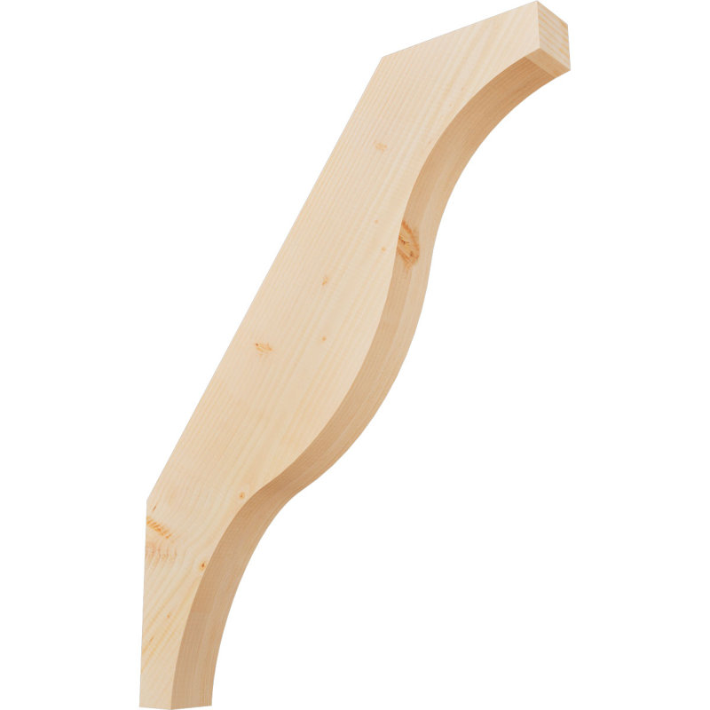 Attelle de genou Funston, Sapin de Douglas, Lisse, H 38 po x l 3,5 po x P 30 po