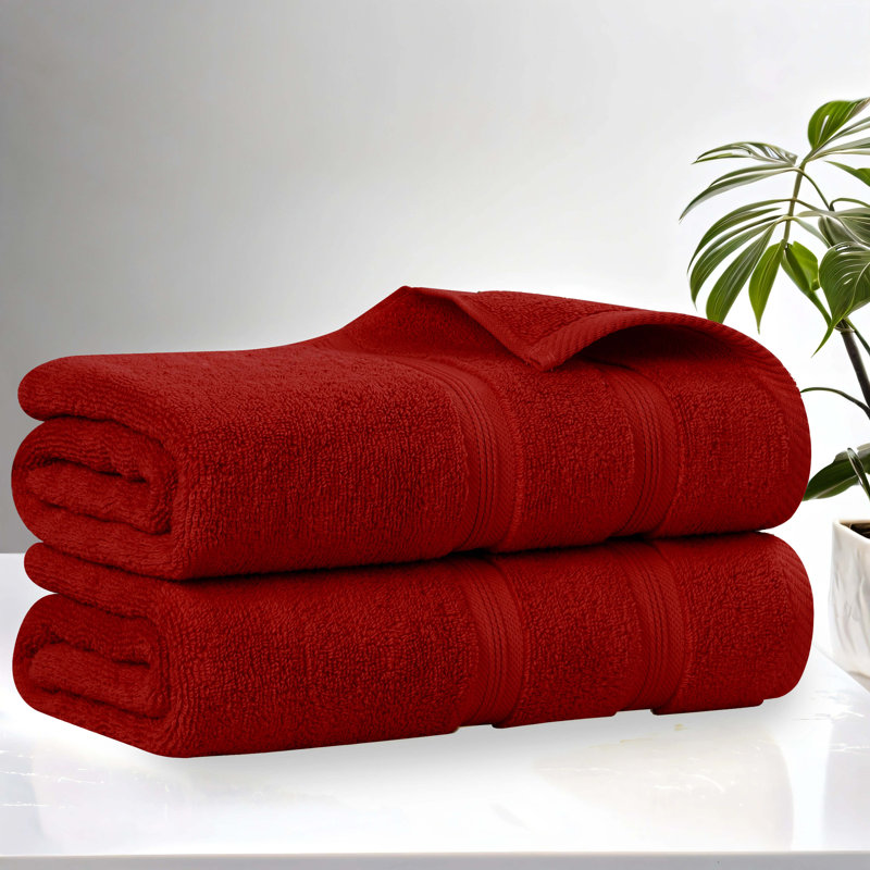 Ensemble de 2 draps de bain Smart Dry Zero Twist, Cramoisi