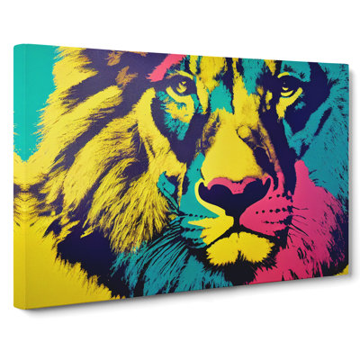 Lion Abstract - Wrapped Canvas