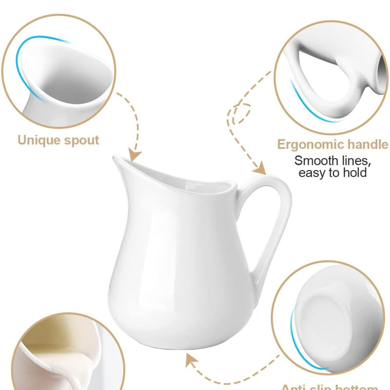Pot à lait en porcelaine 12 oz