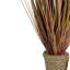 Herbe artificielle rouge 34 po dans un pot en corde