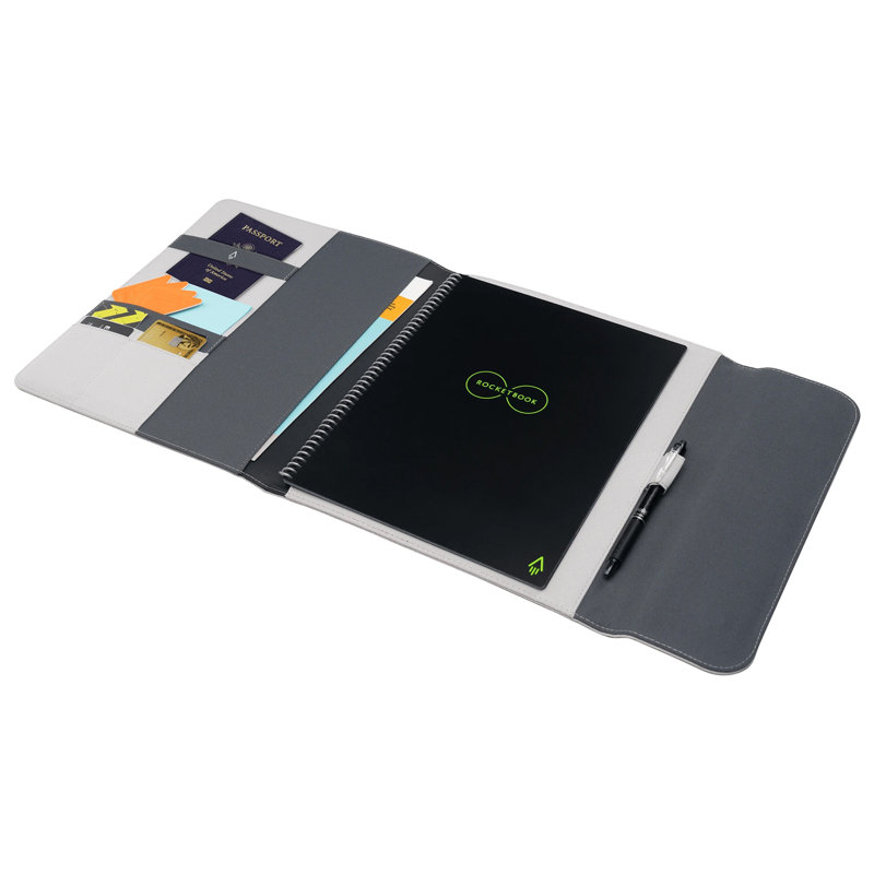 Cahier à couverture, Noir, H 8,5 po x l 11 po x P 0,9 po