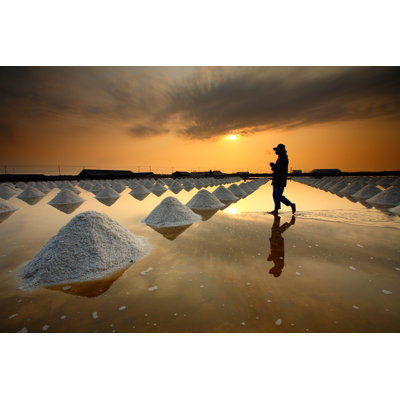 Salt Fields In Thailand by Isarescheewin - Wrapped Canvas Print