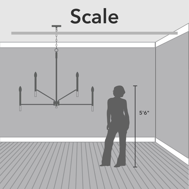 Sunjai 9 Light 2-Tier Sputnik Modern Linear Chandelier, Matte Black