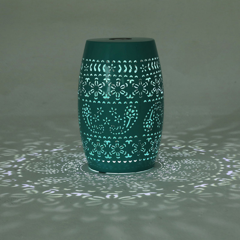 SOLAR SIDE TABLE,TEAL COLOR