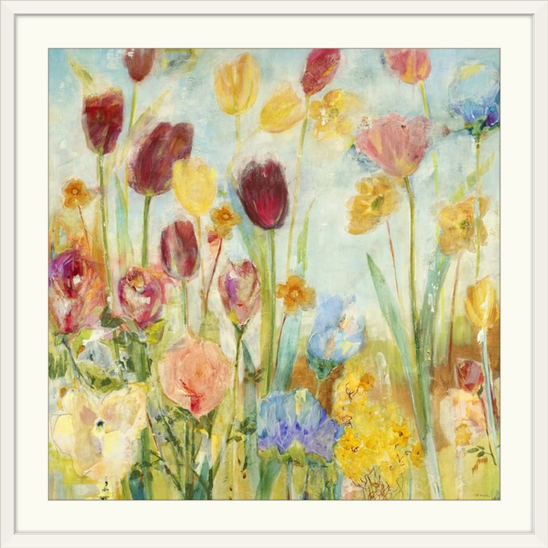 'Madrigal' by Jill Martin Painting Print, 35" H x 35" W x 1.5" D, Canvas