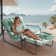 Ebern Designs Patio Outdoor Lounge Chair, Oversized Comfy Sling Recliner Chair, With Support 500lbs Extra Thick Puffy Cushion, Modern Outside Furniture For Backyard, Garden, Porch, Poolside