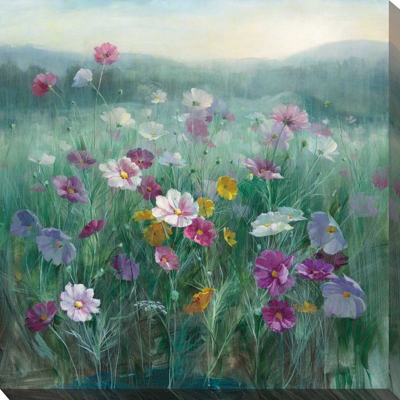 «Cosmos at Dawn», reproduction de peinture acrylique sur toile, H 36 po x l 36 po x P 1,5 po, Toile tendue