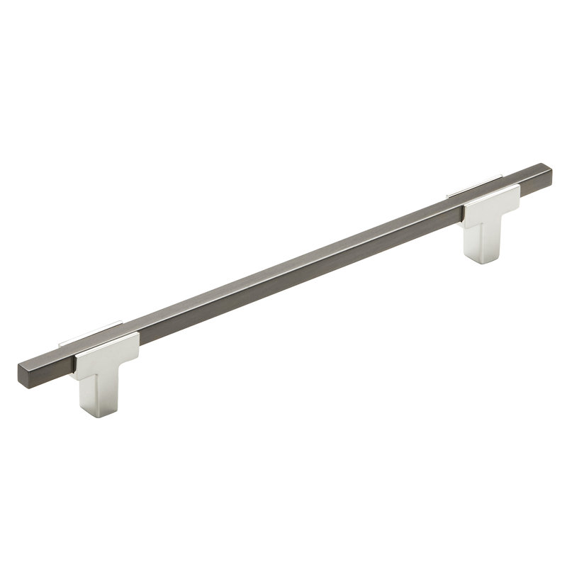 Poignée barre Urbanite, Chrome poli / chrome noir, 5 1/16"