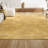 Asako Solid Low-Pile Mustard Rug-1085617156