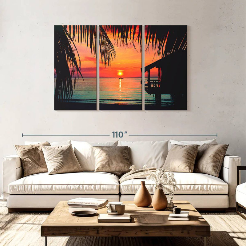 Roatan Sunset Gillard, 48" H x 74" W