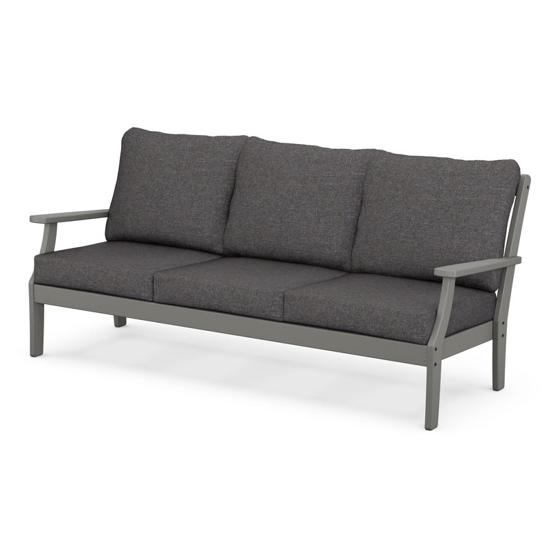 Braxton Deep Seating Sofa, Green, Natural