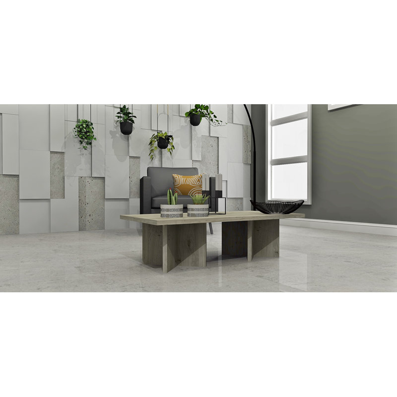 Table basse Cleora, Bois gris