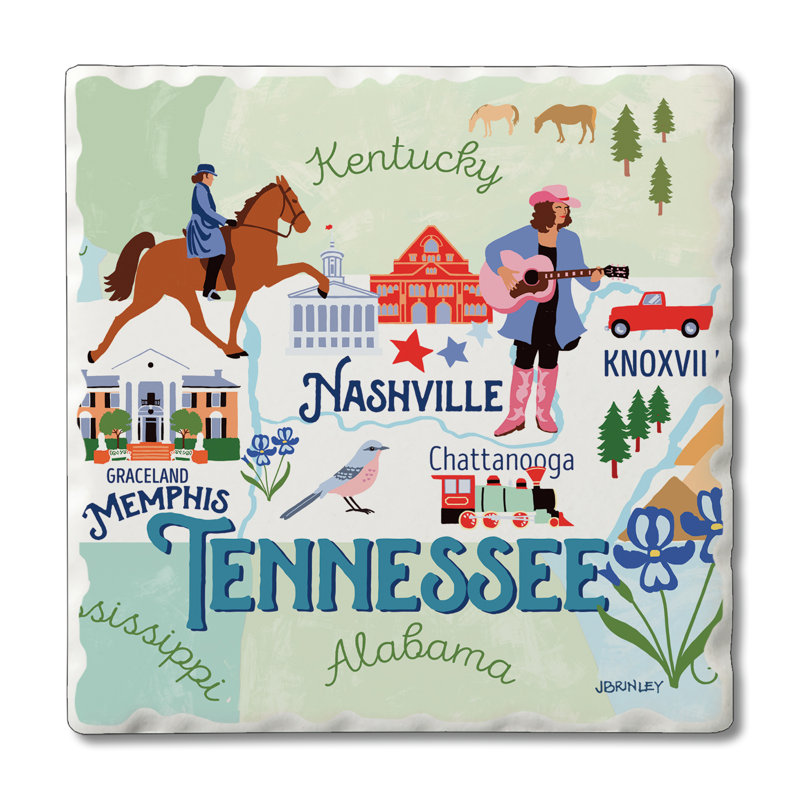 Ensemble de sous-verres 4 pièces Thirstystone Tennessee